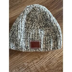 Love Your Melon Black and White Speckled Baby Beanie 0-6Month